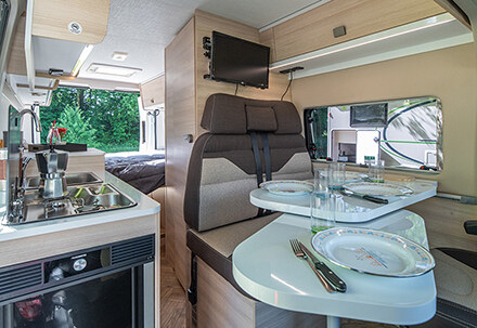 Rent a 3-seater campervan for couples and small families