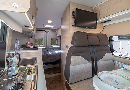 Rent a 3-seater campervan for couples and small families