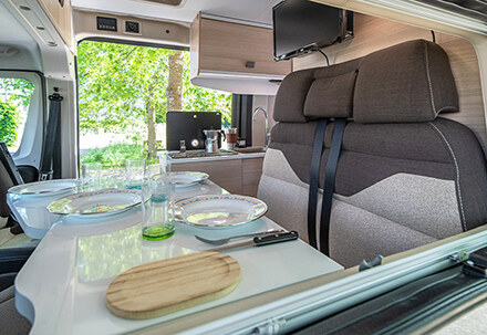 Rent a 3-seater campervan for couples and small families